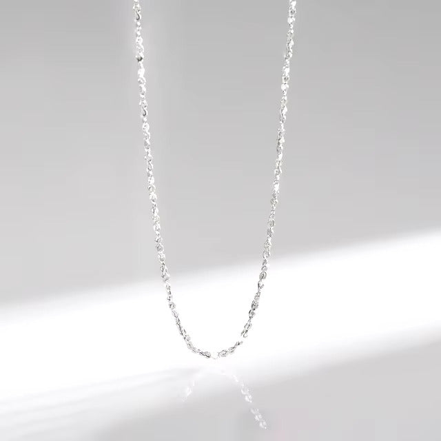 Classic Twist Chain 925 Sterling Silver Lobster Clasp Adjustable 40+5CM Necklace