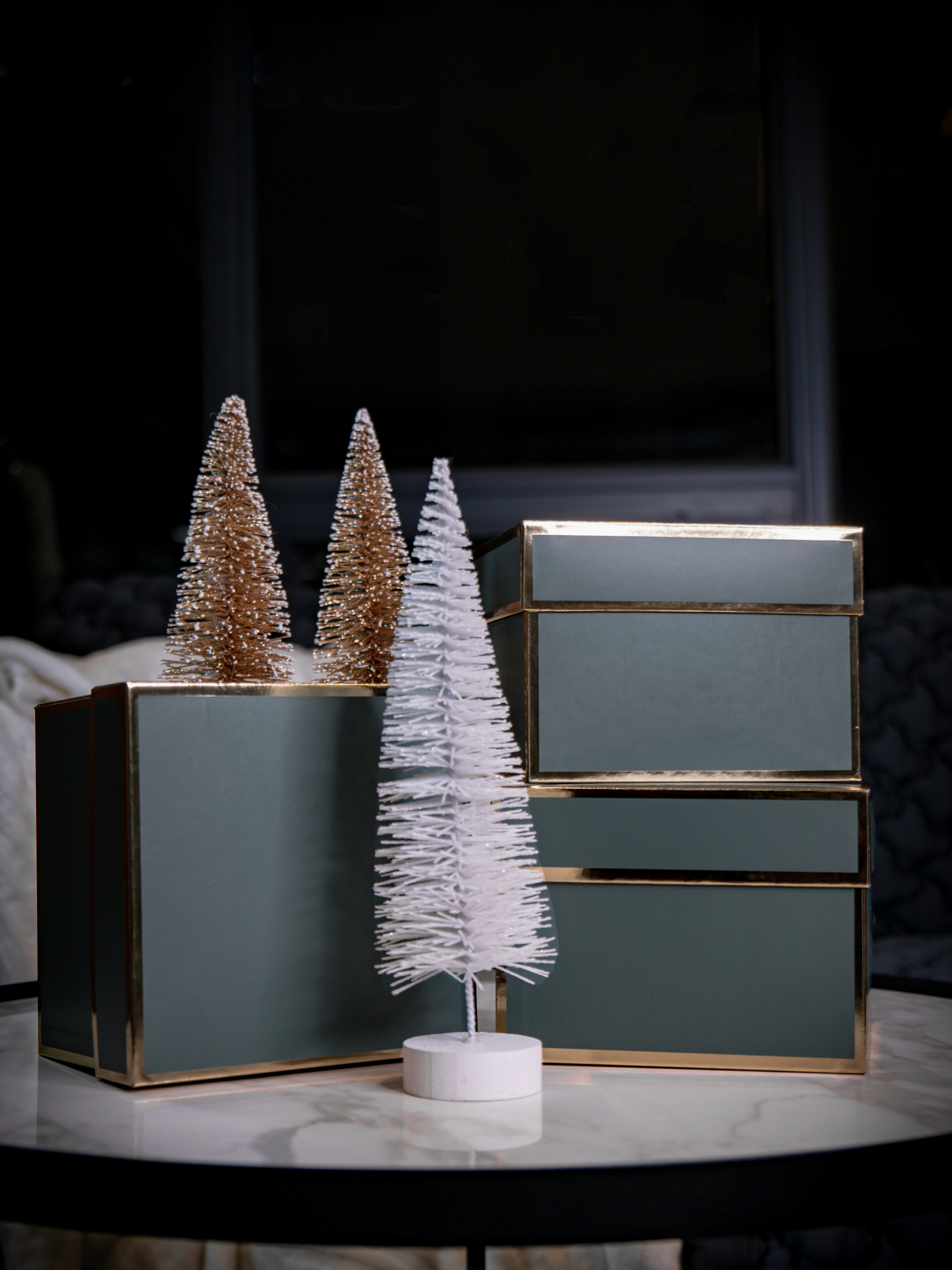 Holiday Gift Box includes a gold-plated sterling silver zirconia stone chain necklace, and a hand-poured soy-wax eucalyptus essential oil scented candle.