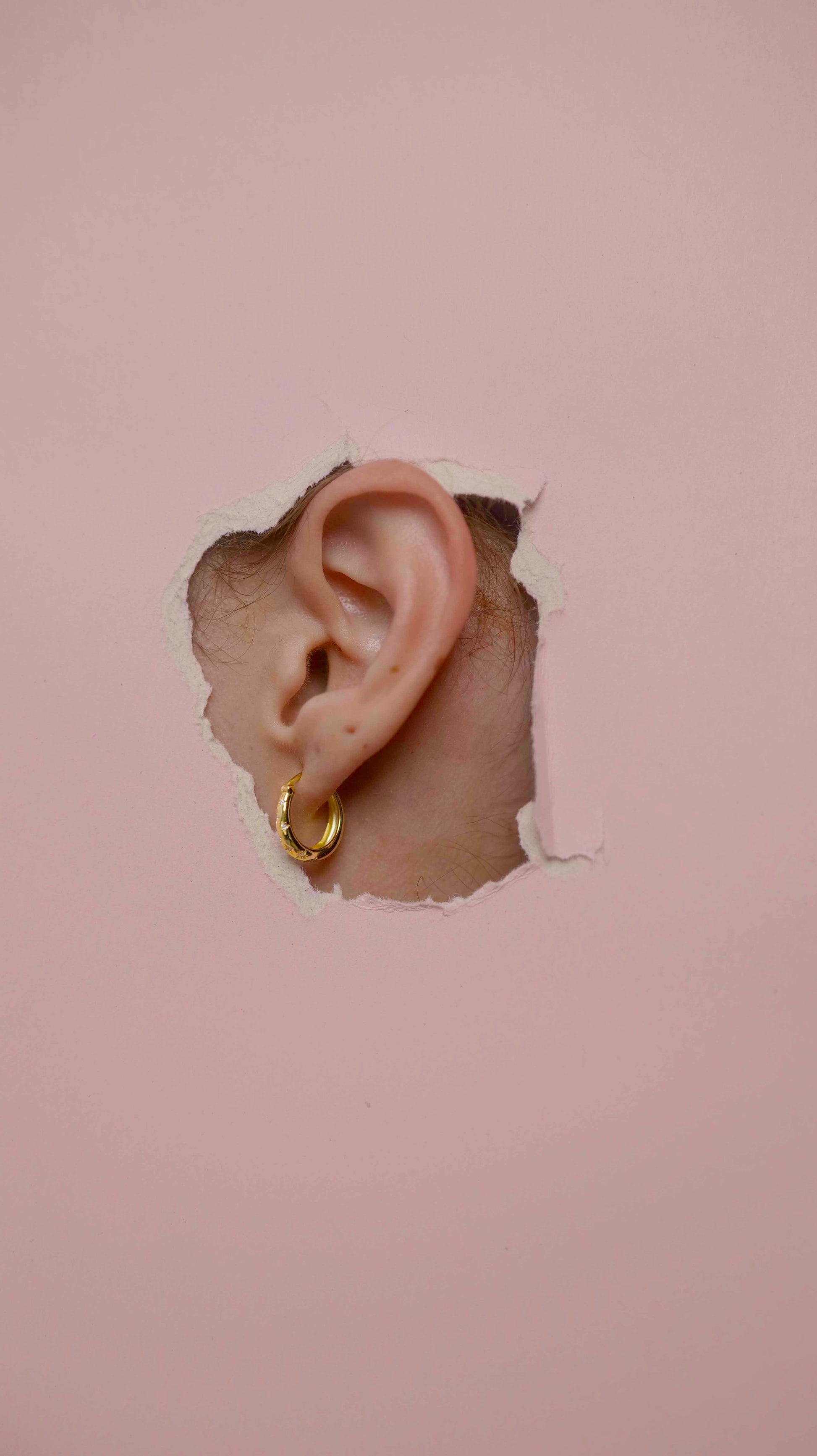 Gold-plated Silver 925 Drop Zircon Hoop Earrings