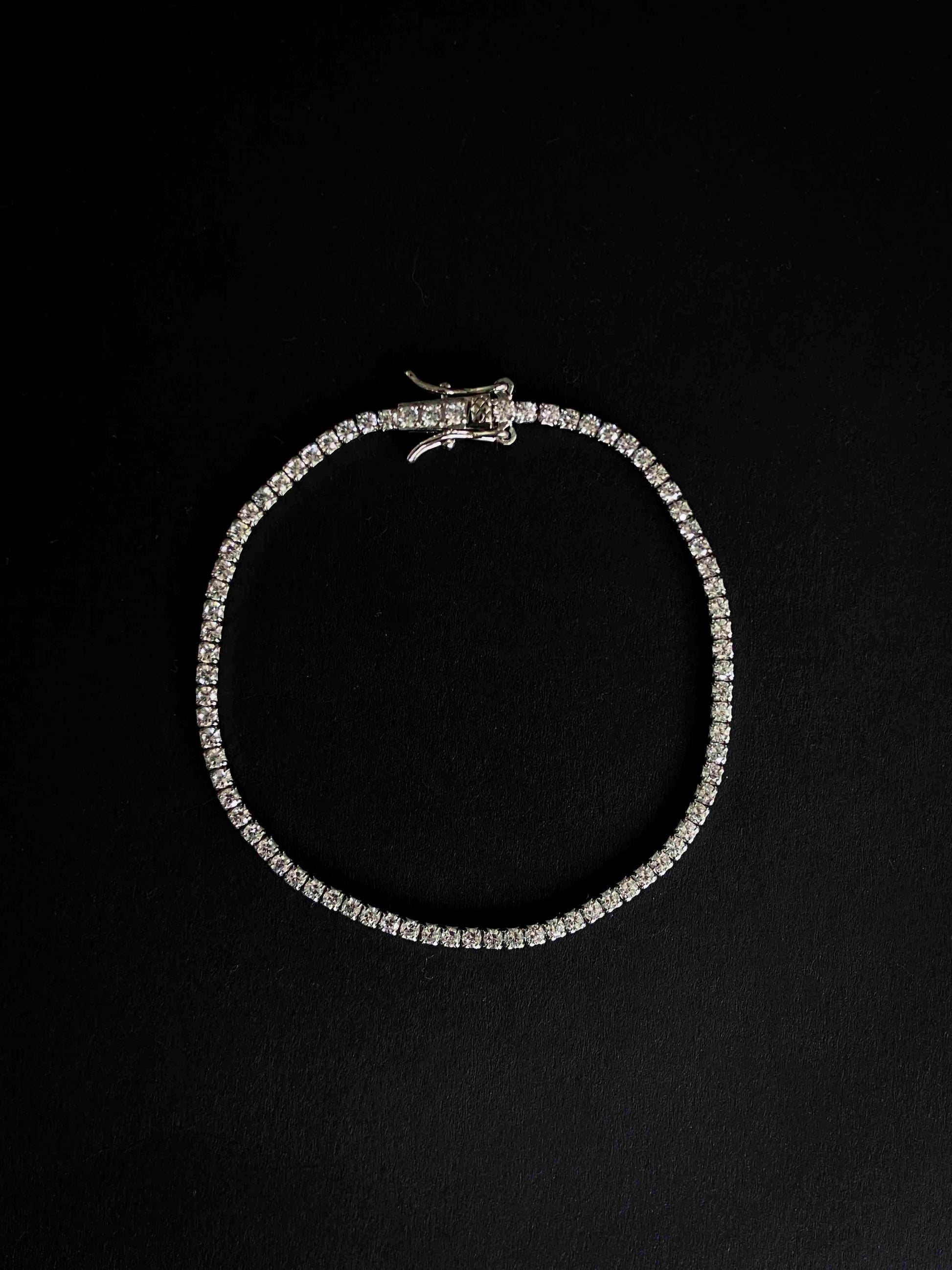 925 Sterling Silver Zirconia Stone Tennis Bracelet