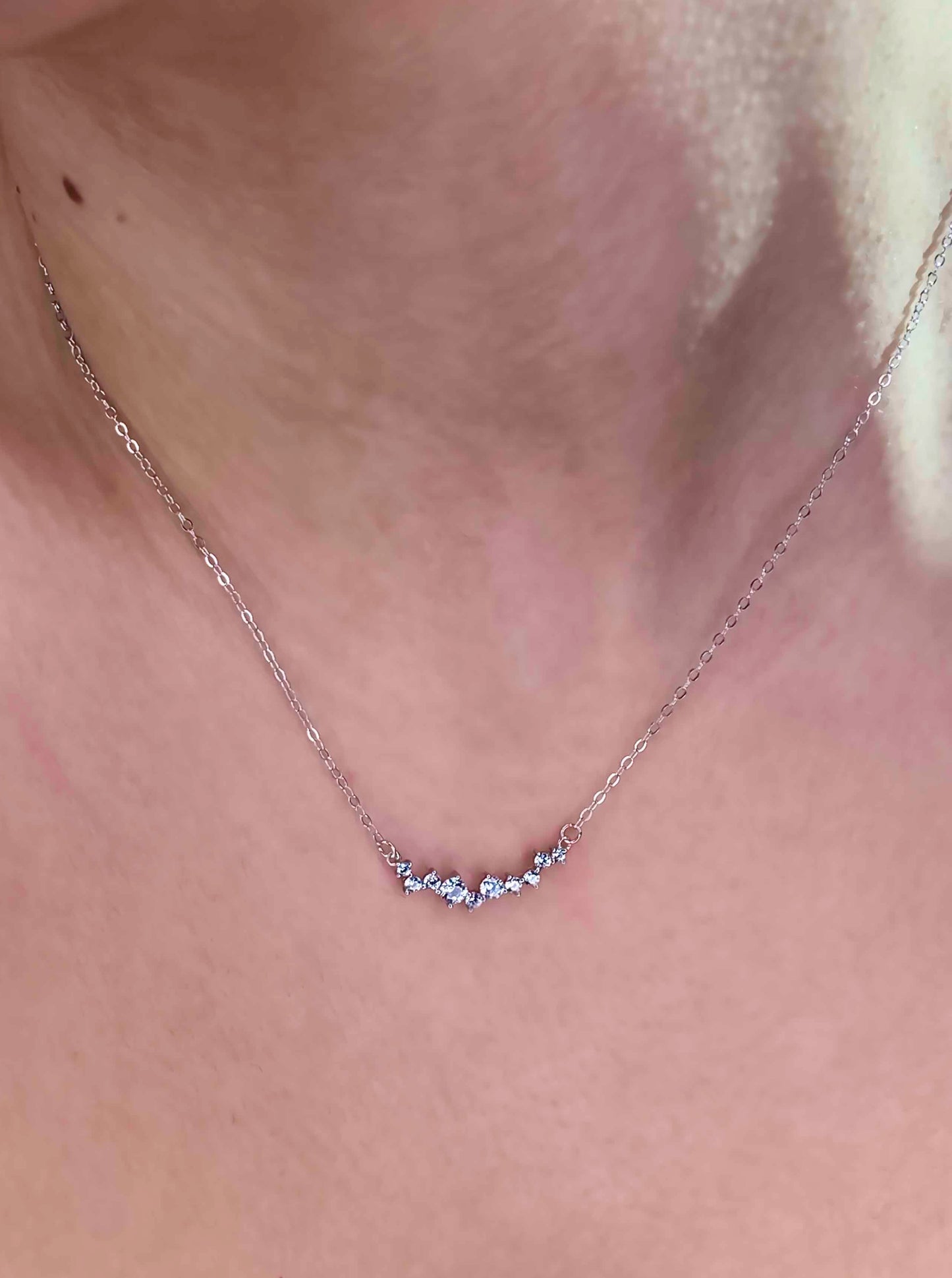 Handcrafted 925 sterling silver pave zircon pendant necklaces.