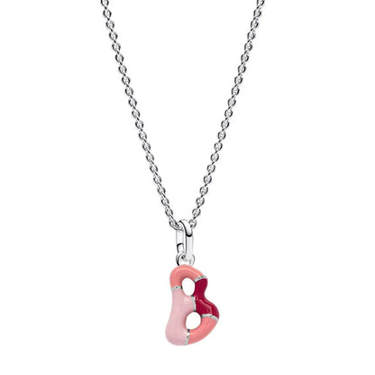 925 Sterling Silver B Letter Charm with Chain Pendant Necklace