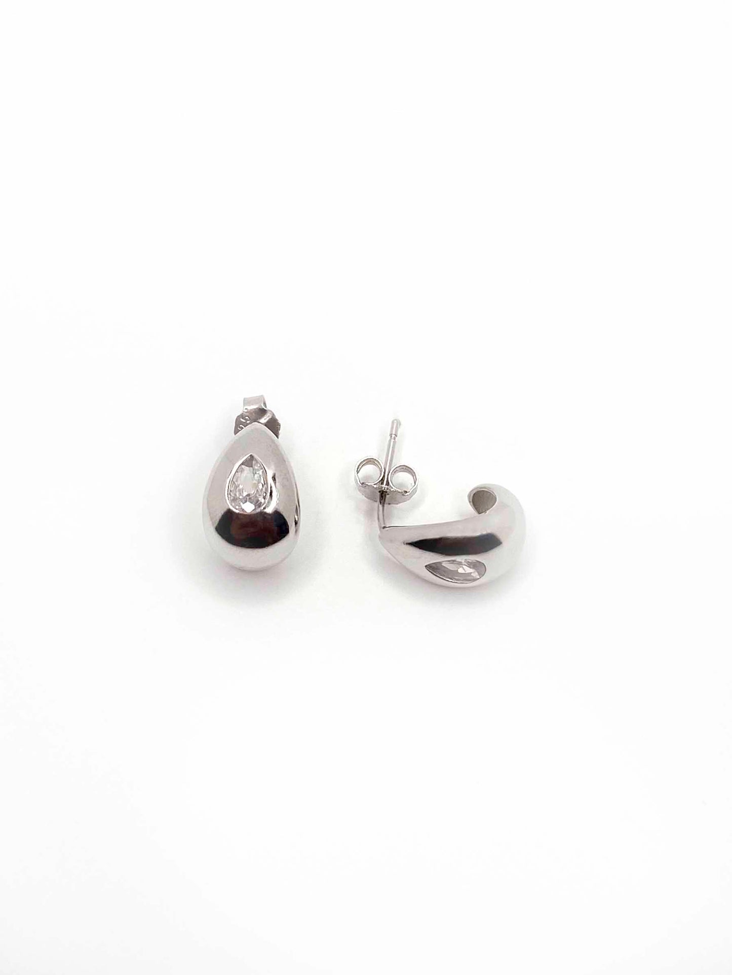 925 Sterling Silver stud Zircon Earrings.