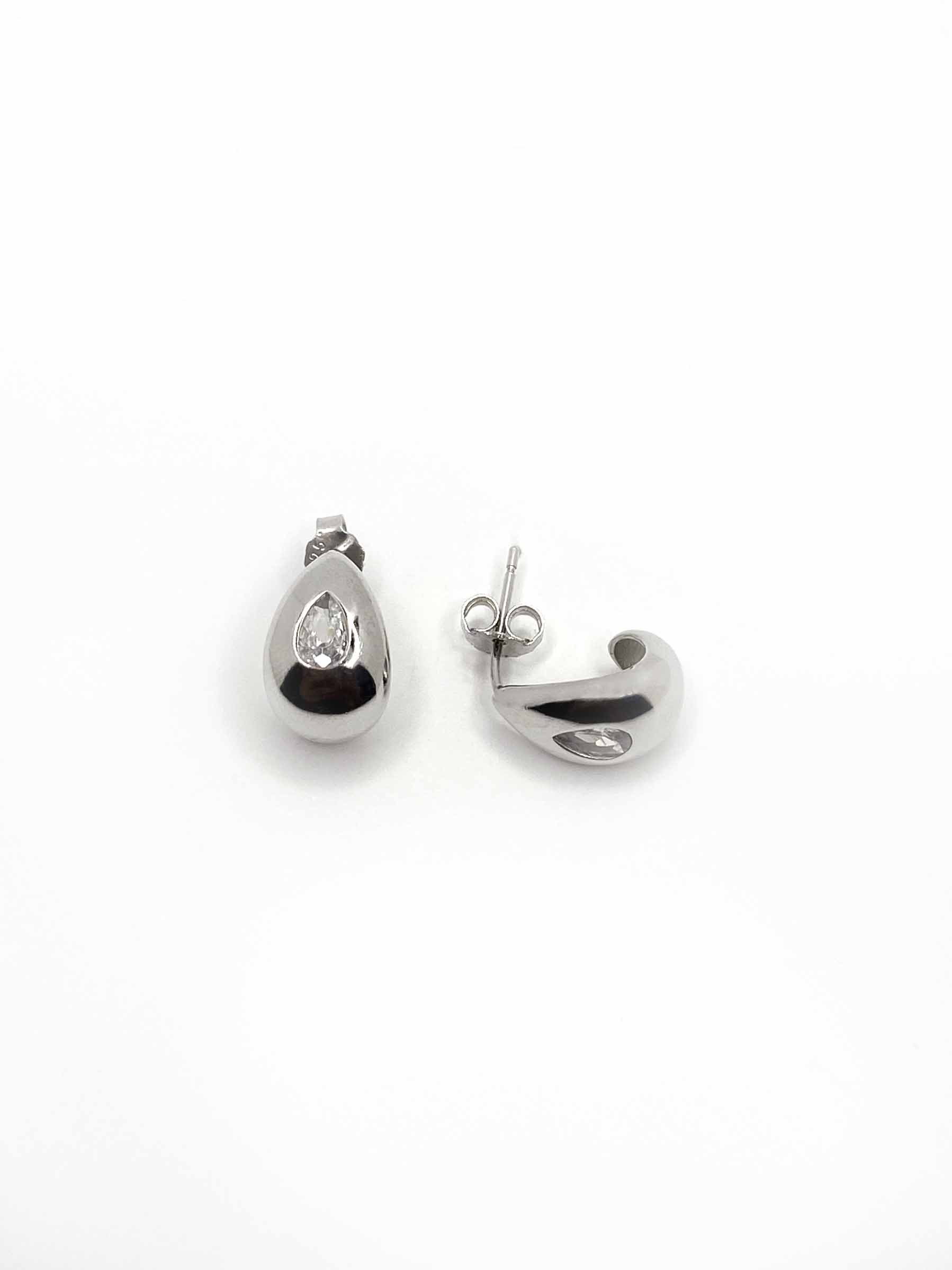 925 Sterling Silver stud Zircon Earrings.