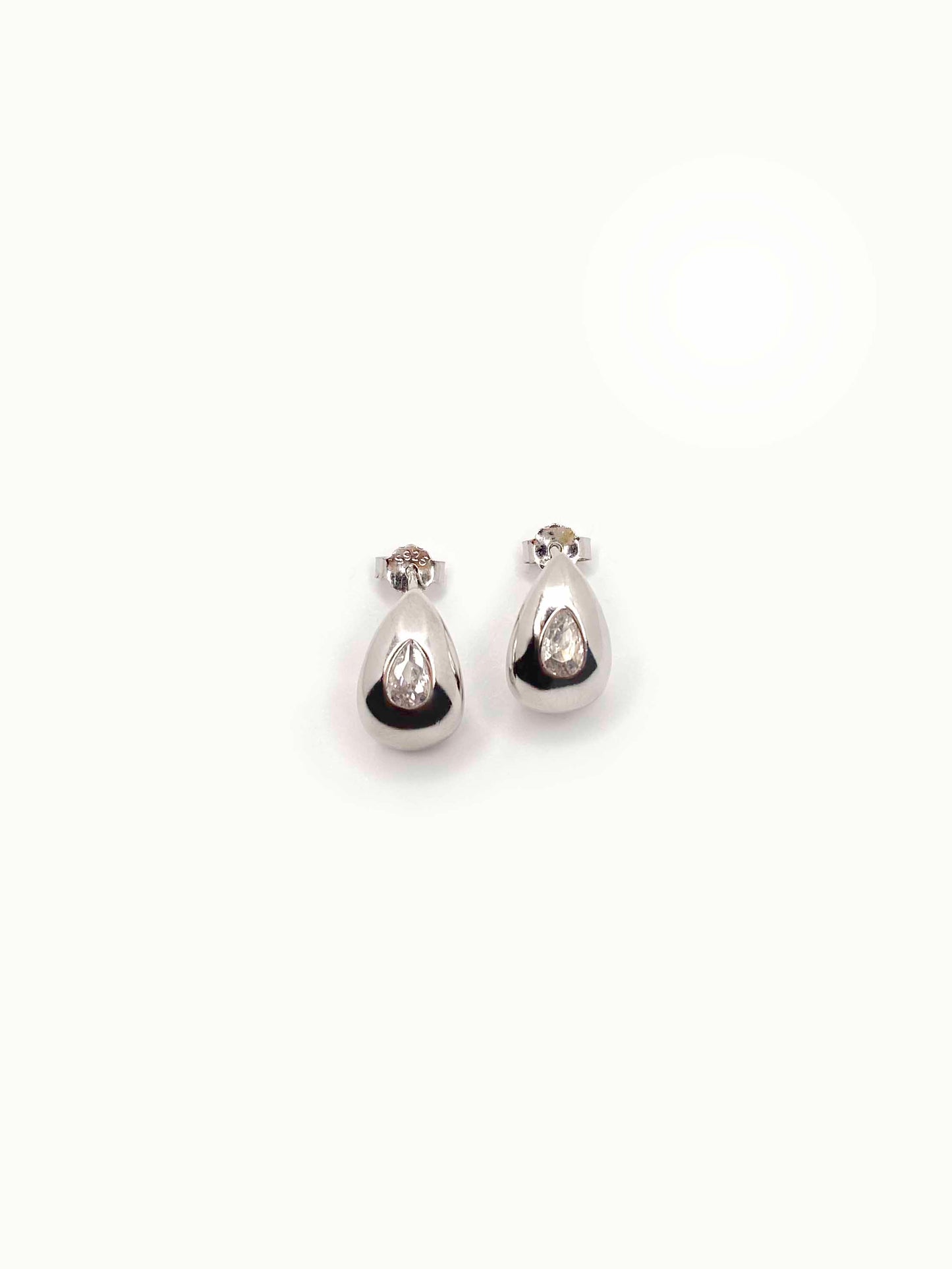 925 Sterling Silver stud Zircon Earrings.